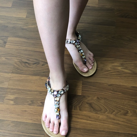 Soda Shoes - 7.5 cheetah soda flats/sandals